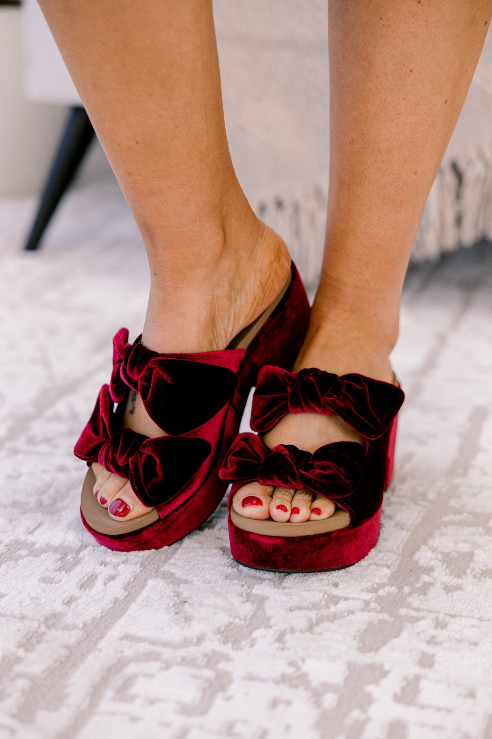Corky's: Sugar Talking Heels, Burgundy Velvet