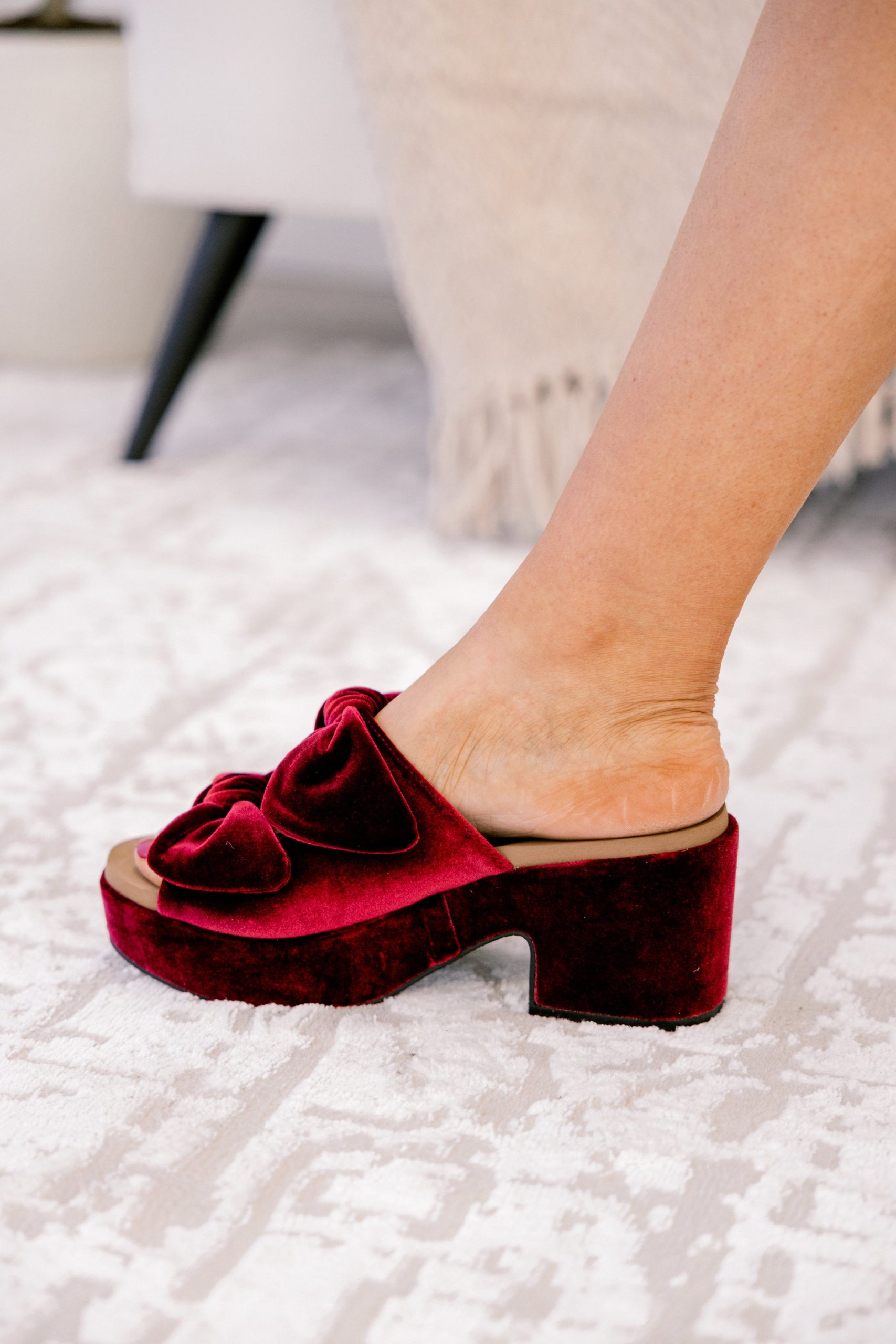 Corky's: Sugar Talking Heels, Burgundy Velvet - Image 4