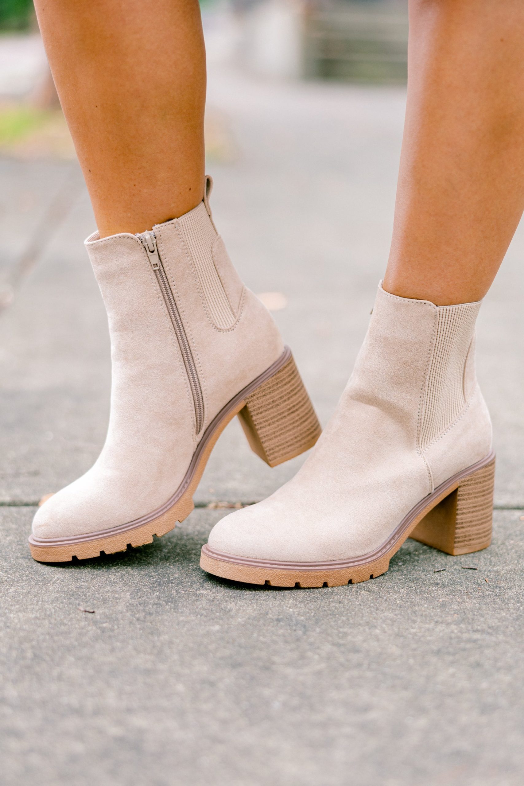 Keep 'Em Close Booties, Sand