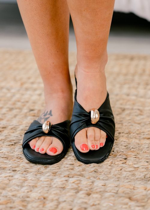 Pushing Boundaries Sandals, Black