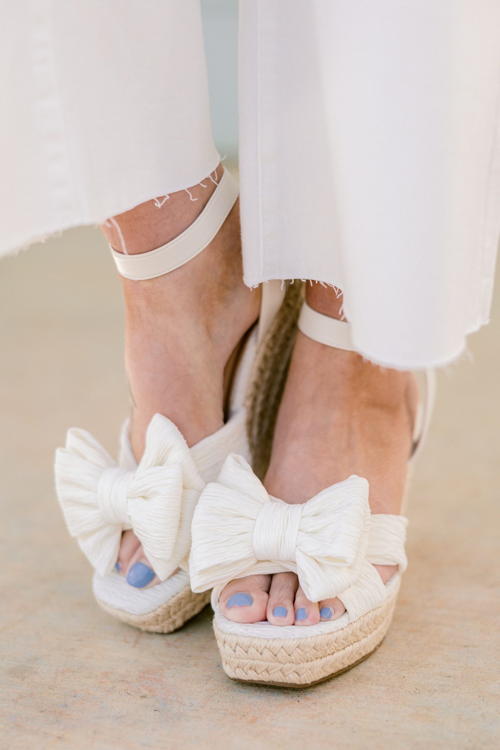 Ribbon Romance Wedges, Ivory - Image 2