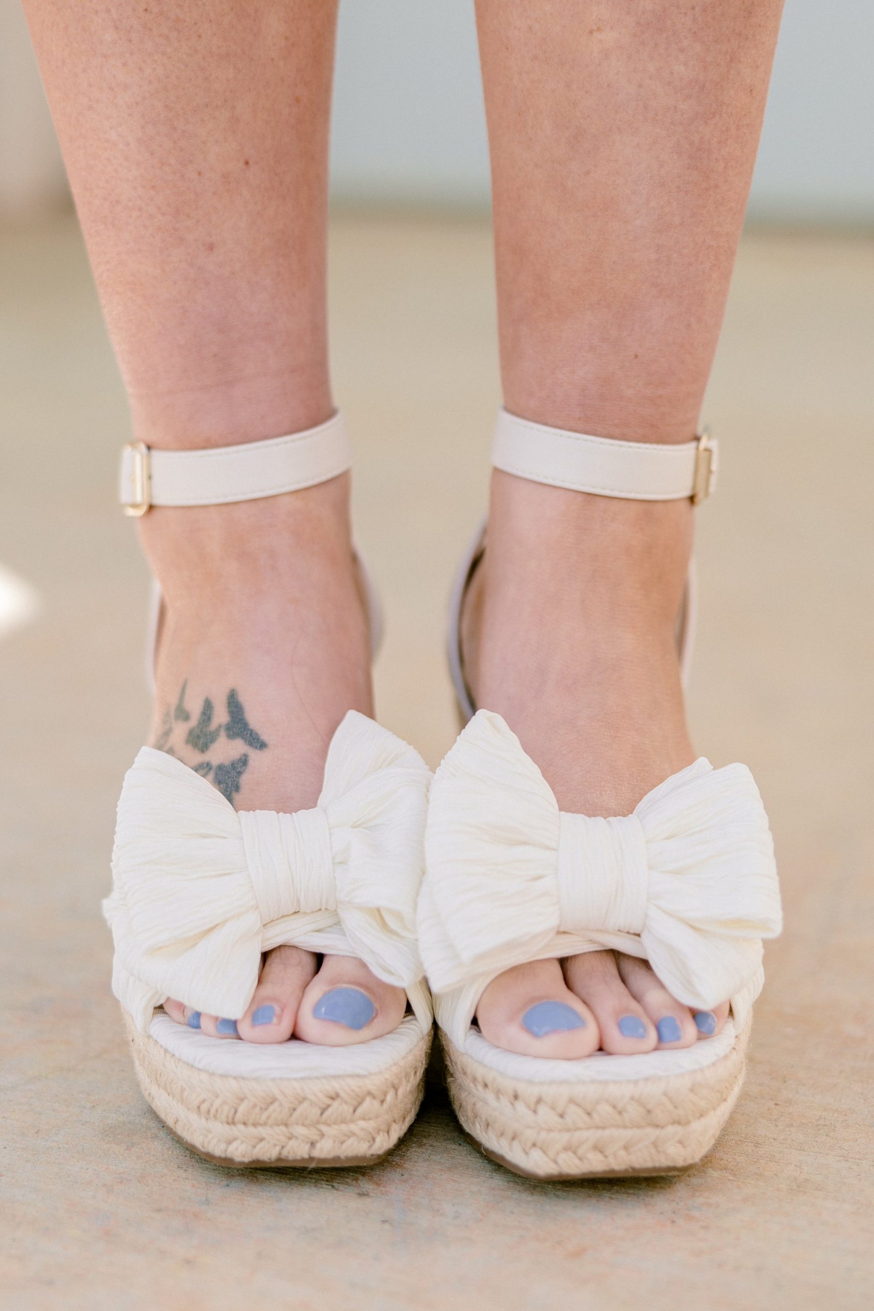 Ribbon Romance Wedges, Ivory - Image 4