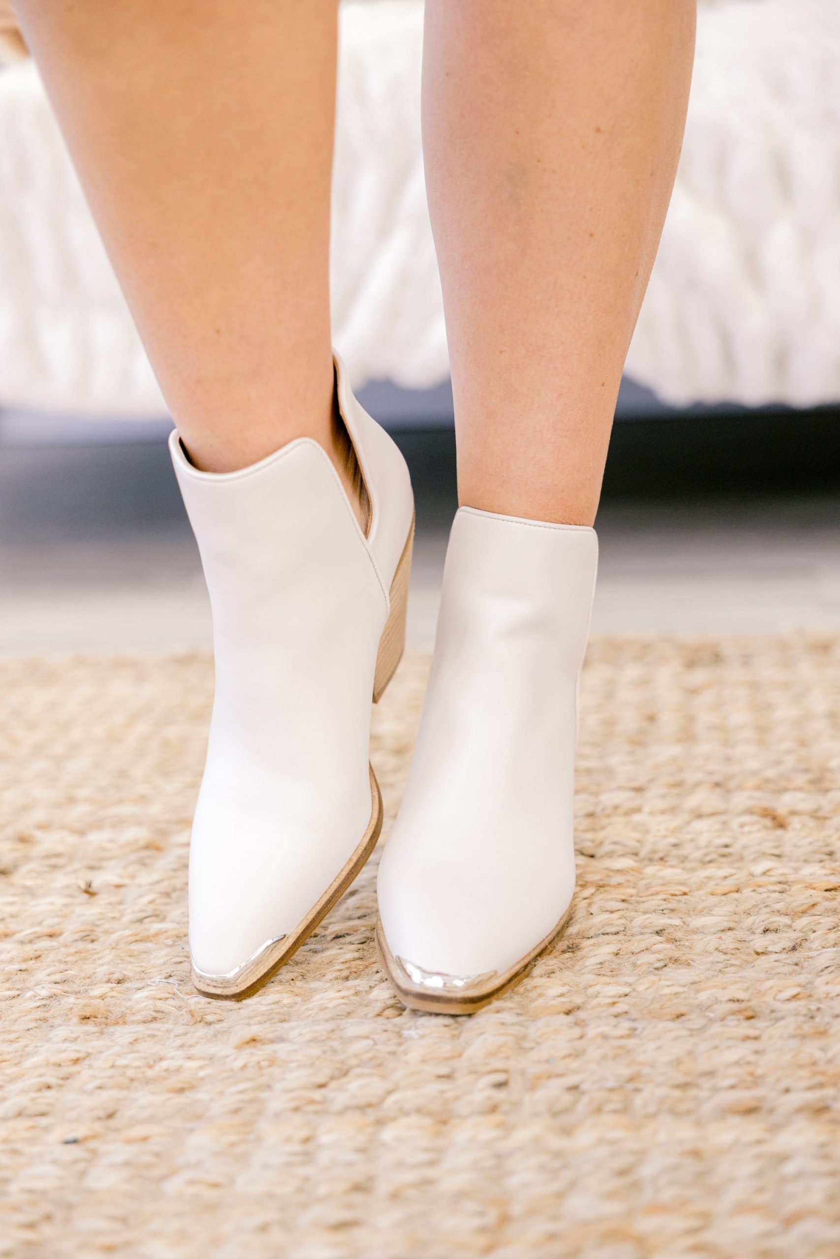 Saddle And Spur Booties, Off White - Image 2