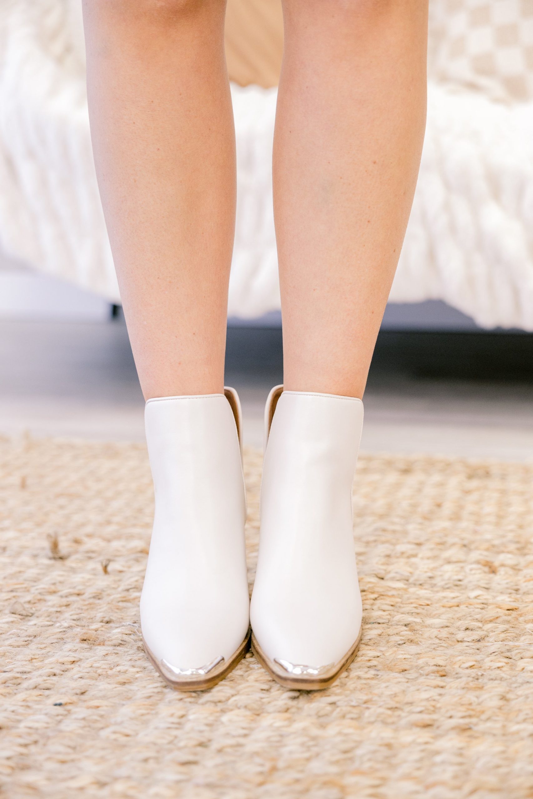 Saddle And Spur Booties, Off White - Image 3