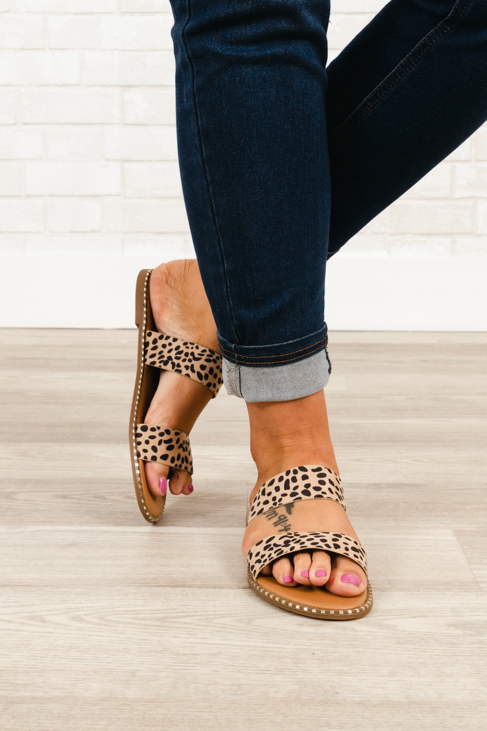 Summer Sippin' Sandals, Cheetah - Image 2