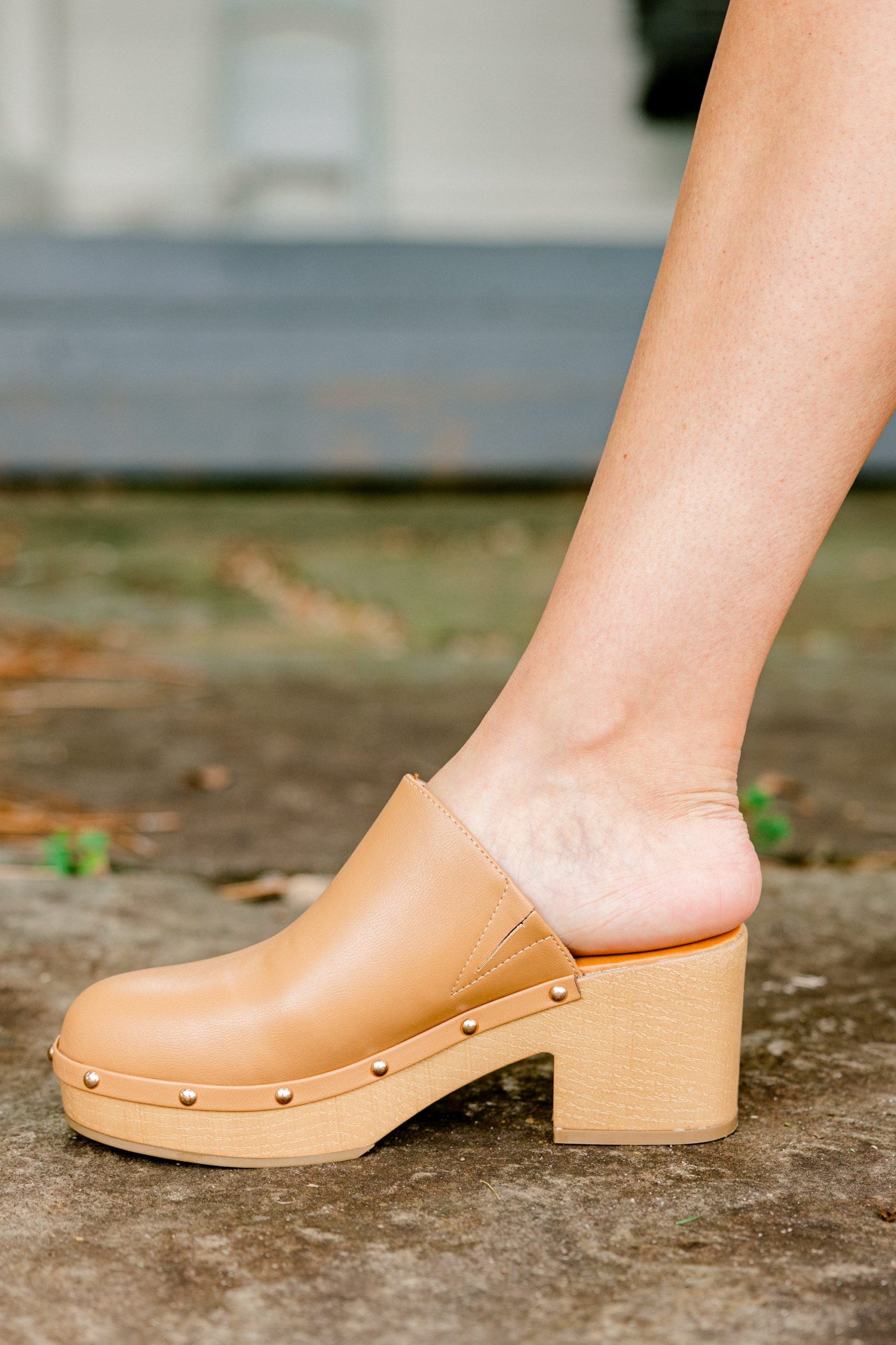 Take You Out Clogs, Tan - Image 3