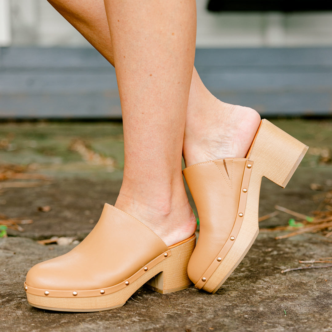 Take You Out Clogs, Tan - Image 6