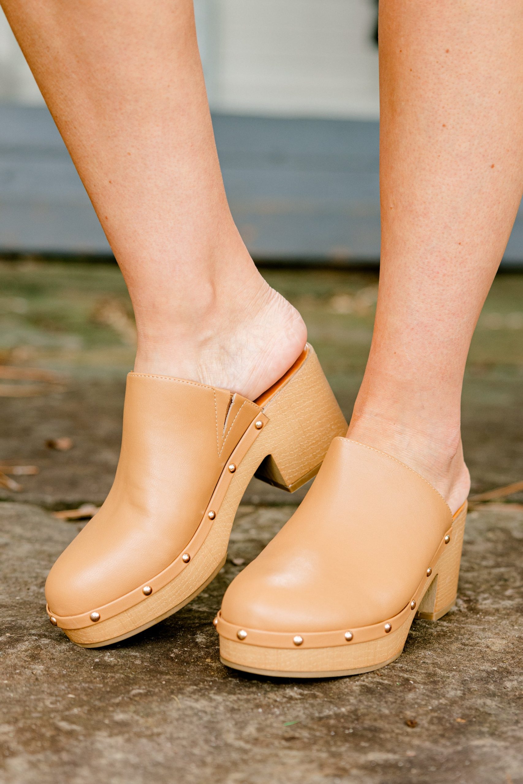 Take You Out Clogs, Tan - Image 2