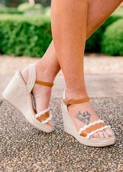 The Beauty of Now Wedges, Tan
